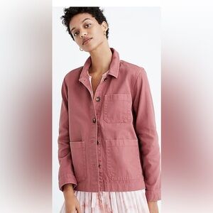 Madewell Garment Dyed Ashwood Chore Coat Size Large Color Vintage Quartz M0824